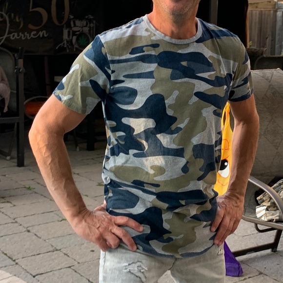 Jack Jones Mens Camouflage Tshirt Size 